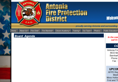 antonia web agenda page